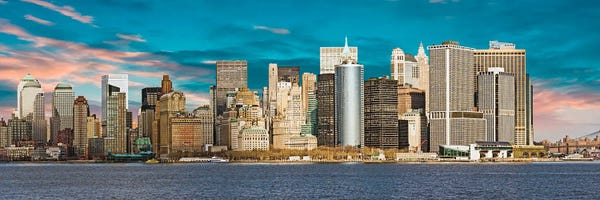 New York City Skylines: Sky Colors Over Twin Towers by Paul Rommer