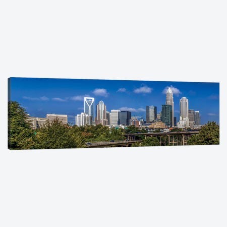 Skyline Of Uptown Charlotte North Carolina Canvas Print #PUR5692} by Paul Rommer Canvas Art