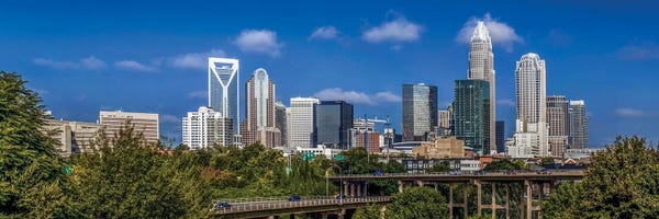 Charlotte Skylines: Skyline Of Uptown Charlotte North Carolina by Paul Rommer