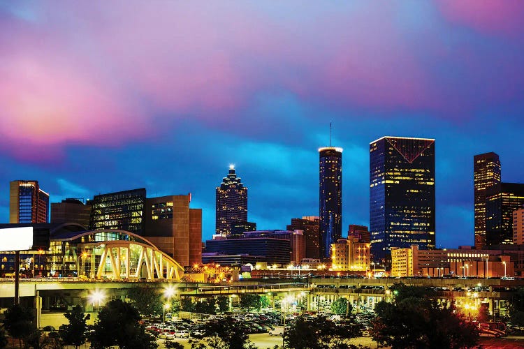 Downtown Atlanta At Night by Paul Rommer wall art