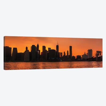 Silhouettes Of Manhattan Canvas Print #PUR5696} by Paul Rommer Canvas Print