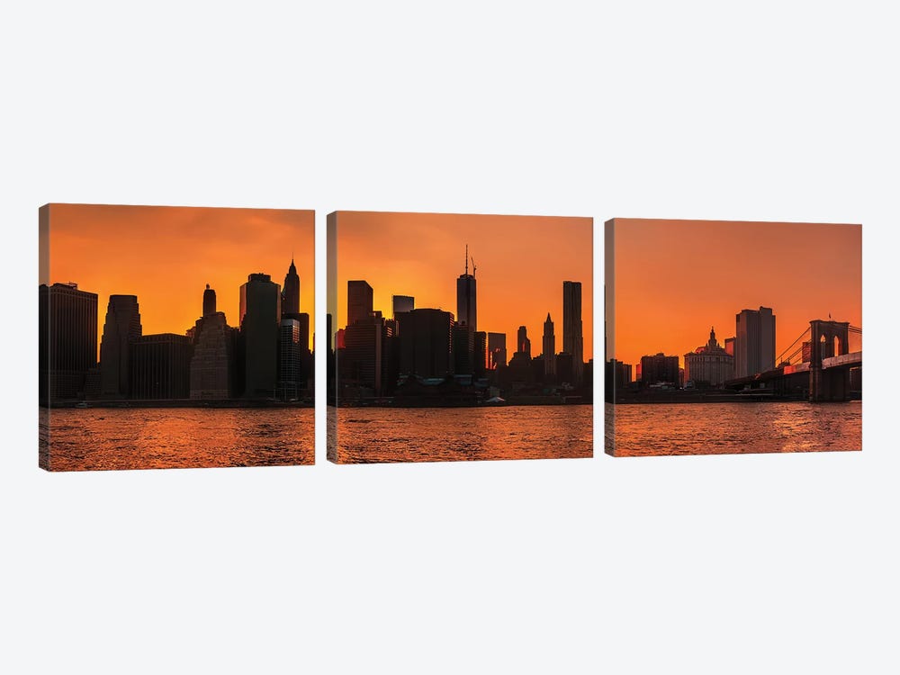 Silhouettes Of Manhattan by Paul Rommer 3-piece Art Print