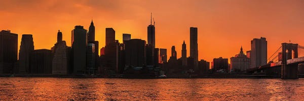 New York City Skylines: Silhouettes Of Manhattan by Paul Rommer