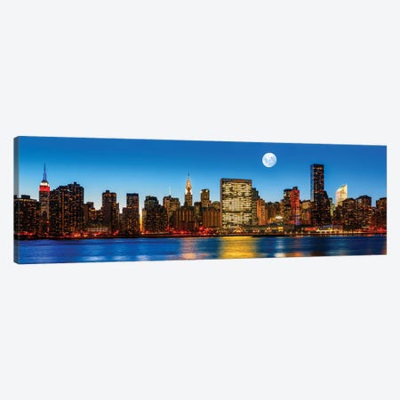 Late Evening New York City Canvas Print #PUR5704} by Paul Rommer Canvas Art Print