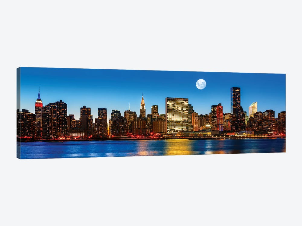 Late Evening New York City by Paul Rommer 1-piece Canvas Art Print