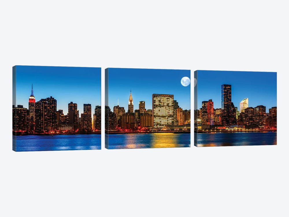 Late Evening New York City by Paul Rommer 3-piece Art Print