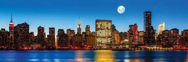 New York City Skylines: Late Evening New York City by Paul Rommer