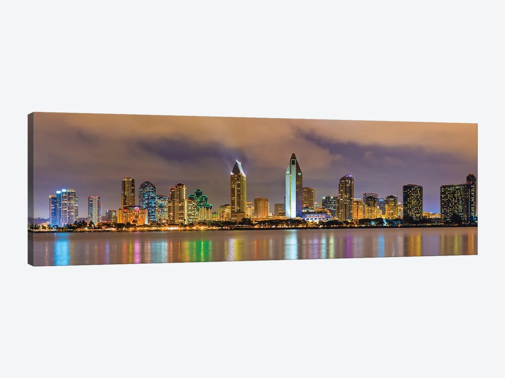 Downtown San Diego At Night by Paul Rommer 1-piece Art Print