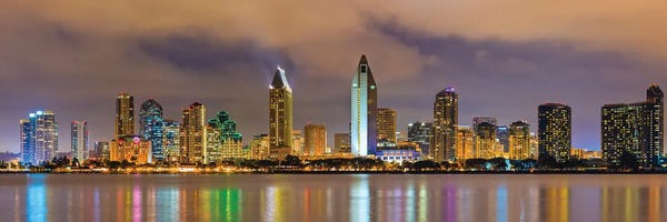 San Diego: Downtown San Diego At Night by Paul Rommer