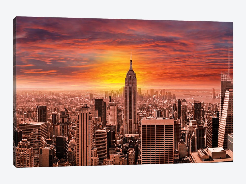 New York City Skyline II by Paul Rommer 1-piece Canvas Wall Art