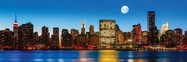 New York City Skylines: Late Evening New York City II by Paul Rommer