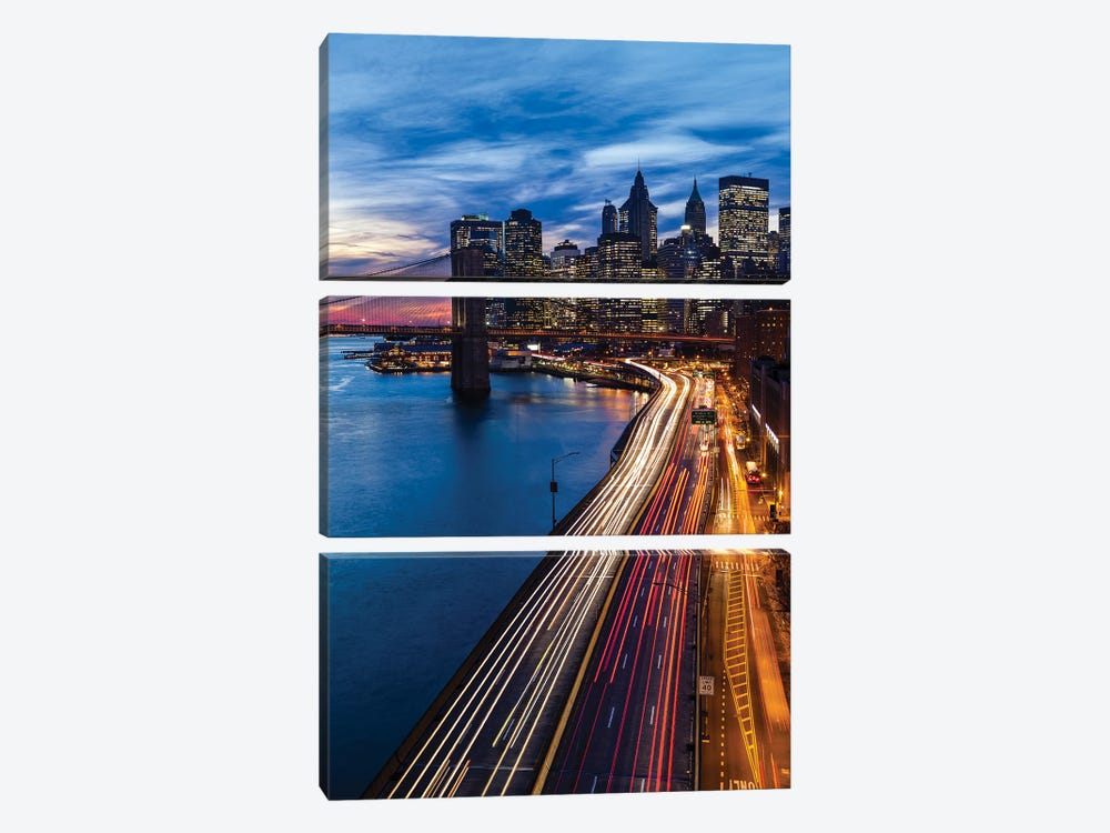 New York City by Paul Rommer 3-piece Canvas Wall Art