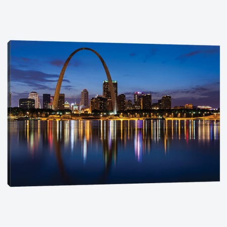 City Of St Louis Skyline Canvas Print #PUR5720} by Paul Rommer Canvas Wall Art