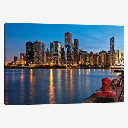 Chicago Skyline II Canvas Print #PUR5722} by Paul Rommer Canvas Wall Art