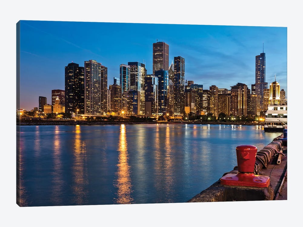 Chicago Skyline II by Paul Rommer 1-piece Canvas Print