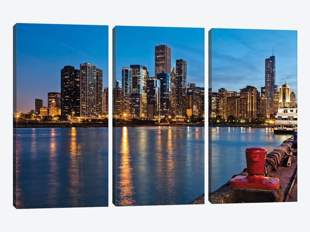 Chicago Skyline II by Paul Rommer 3-piece Art Print