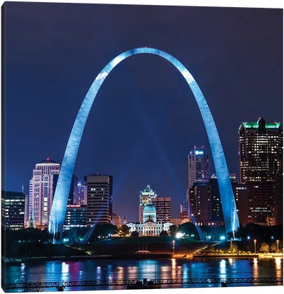 City Of St Louis Canvas Art Print - The Gateway Arch
