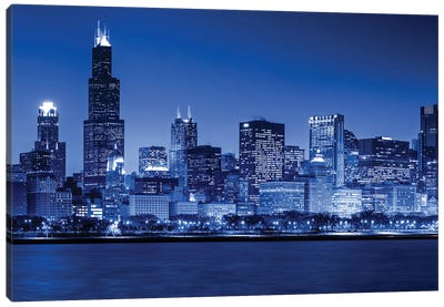 Chicago Skyline III Canvas Art Print - Monochromatic Photography
