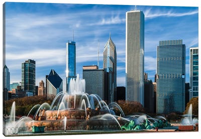 Chicago Buckingham Canvas Art Print - Chicago Skylines