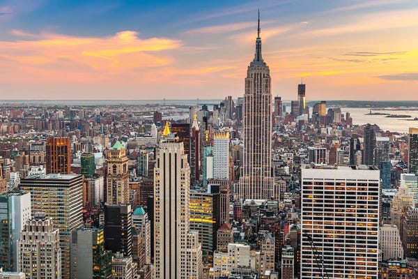 New York City Skylines: Manhattan Aerial View by Paul Rommer