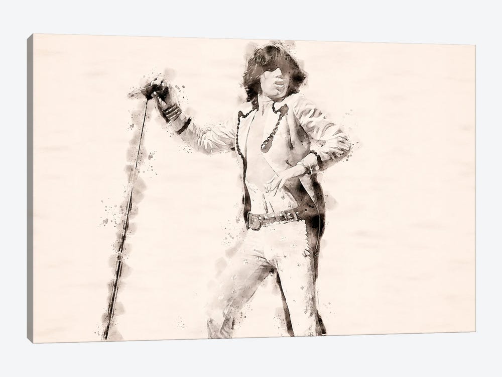 Mick Jagger by Paul Rommer 1-piece Art Print