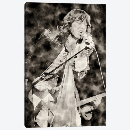Mick Jagger I Canvas Print #PUR5738} by Paul Rommer Art Print