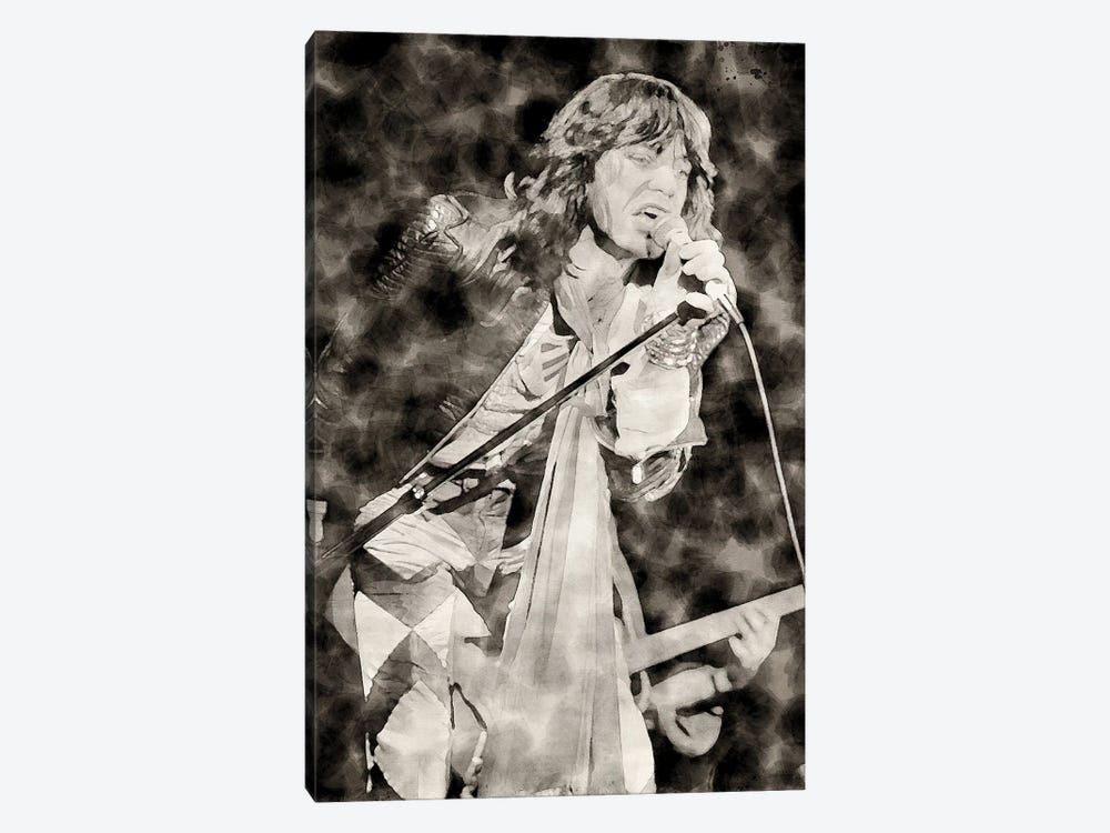 Mick Jagger I by Paul Rommer 1-piece Canvas Art