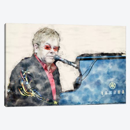 Elton John Canvas Print #PUR5740} by Paul Rommer Canvas Wall Art