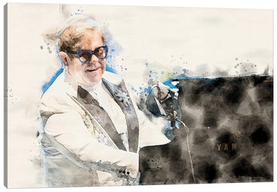 Elton John I Canvas Art Print - Paul Rommer