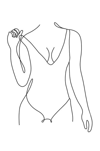Women's Swimsuits: Female Minimalist Bust XIII by Paul Rommer