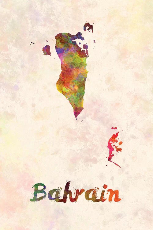 Bahrain In Watercolor by Paul Rommer wall art