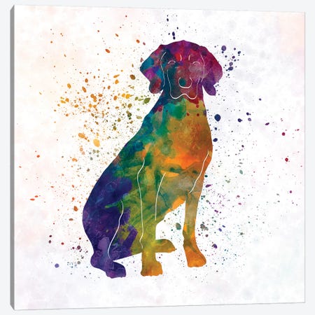Polish Hound In Watercolor Canvas Print #PUR580} by Paul Rommer Art Print