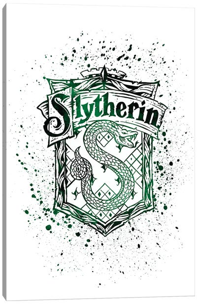Harry Potter- Slytherin Canvas Art Print - Harry Potter (Film Series)