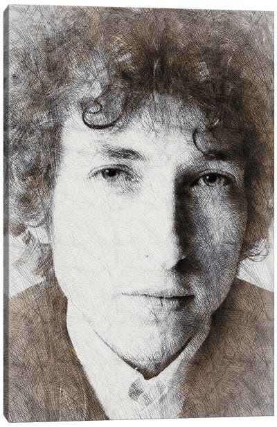 Bob Dylan II Canvas Art Print - Bob Dylan
