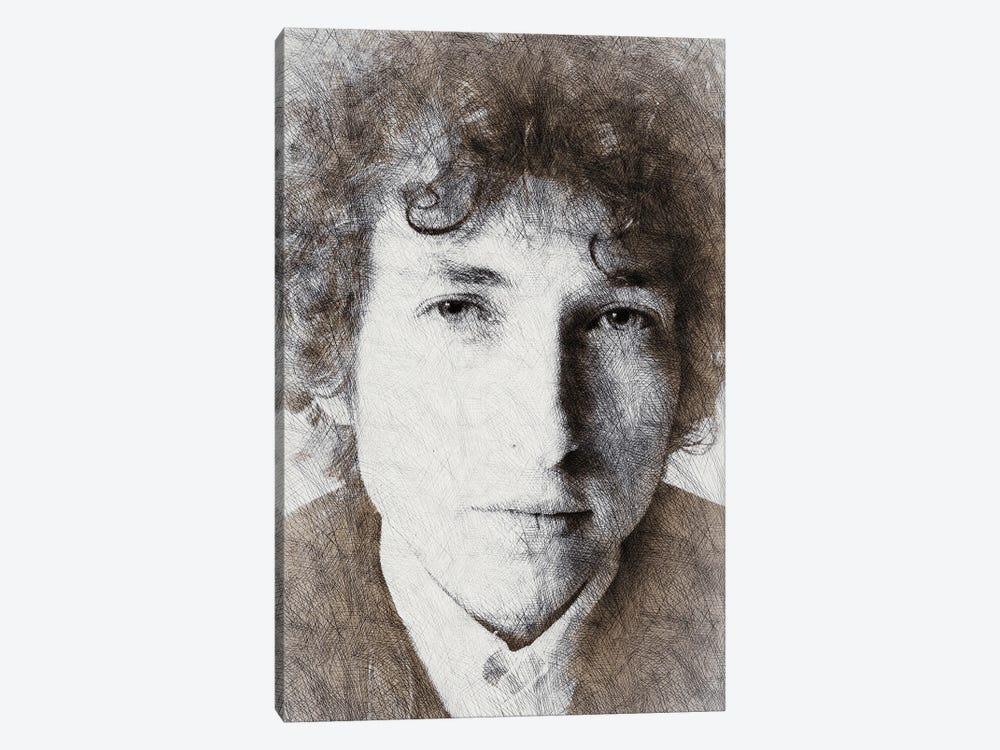 Bob Dylan II by Paul Rommer 1-piece Canvas Print