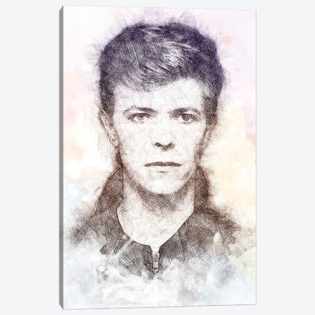 David Bowie Canvas Print #PUR5887} by Paul Rommer Canvas Wall Art