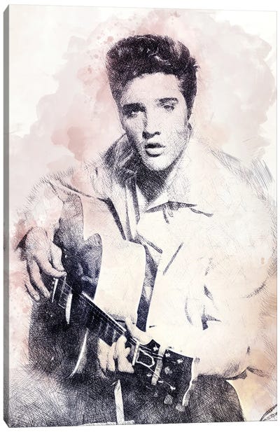 Elvis Presley II Canvas Art Print - Paul Rommer