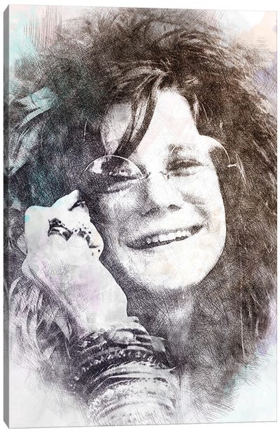 Janis Joplin Canvas Art Print - Janis Joplin