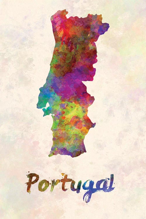 Portugal In Watercolor by Paul Rommer canvas print