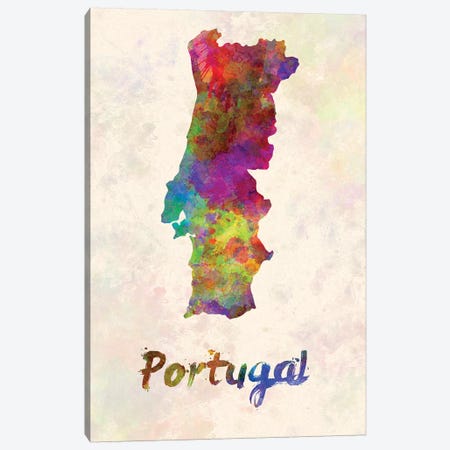 Portugal In Watercolor Canvas Print #PUR588} by Paul Rommer Art Print