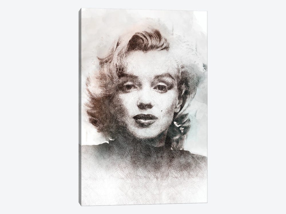 Marilyn Monroe II by Paul Rommer 1-piece Canvas Print