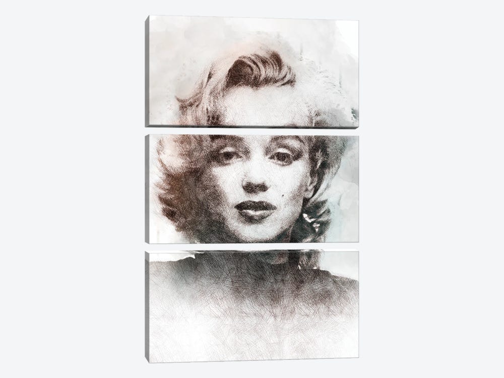 Marilyn Monroe II by Paul Rommer 3-piece Art Print