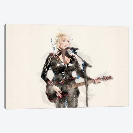 Dolly Parton Canvas Print #PUR5895} by Paul Rommer Art Print