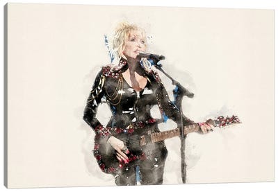 Dolly Parton Canvas Art Print - Paul Rommer
