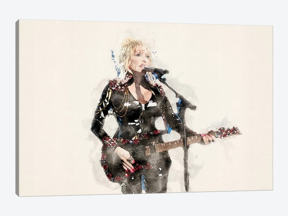 Dolly Parton by Paul Rommer 1-piece Canvas Art Print