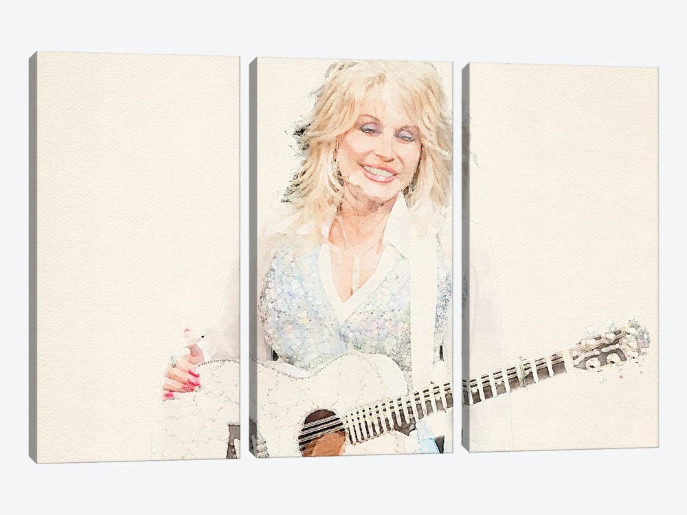 Dolly Parton II by Paul Rommer 3-piece Canvas Art