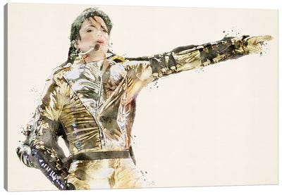 Michael Jackson II Canvas Art Print - Michael Jackson