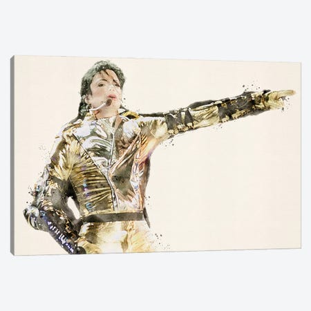 Michael Jackson II Canvas Print #PUR5898} by Paul Rommer Canvas Art