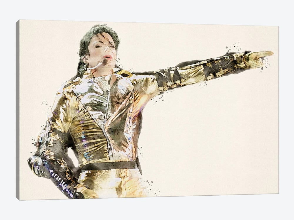Michael Jackson II by Paul Rommer 1-piece Canvas Wall Art