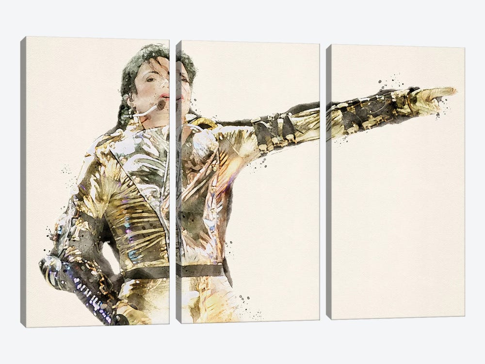 Michael Jackson II by Paul Rommer 3-piece Canvas Artwork
